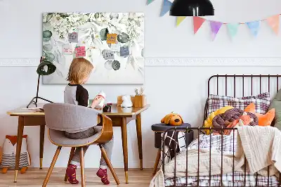 Magnetisk rittavla med motiv av naturens växter