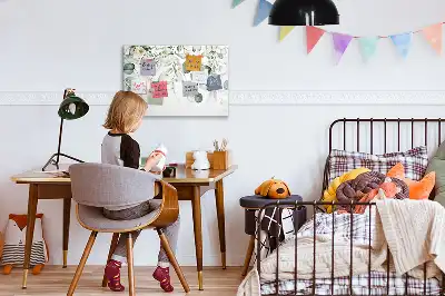 Magnetisk rittavla med motiv av naturens växter