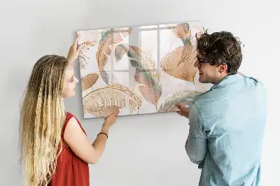 Magnetisk tavla med penna med bladmönster