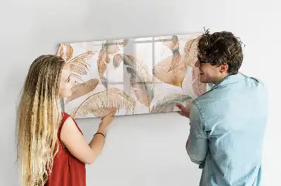 Magnetisk tavla med penna med bladmönster