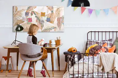 Magnetisk tavla med penna med bladmönster