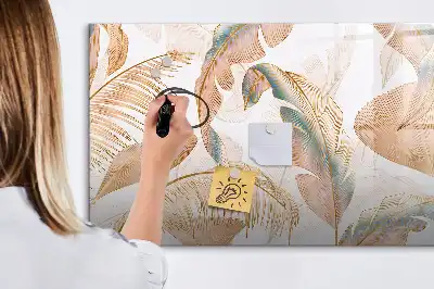Magnetisk tavla med penna med bladmönster