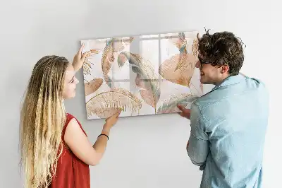 Magnetisk tavla med penna med bladmönster