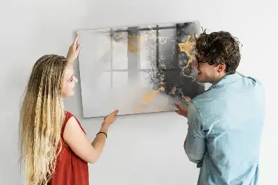 Magnetisk rittavla i marmor-design