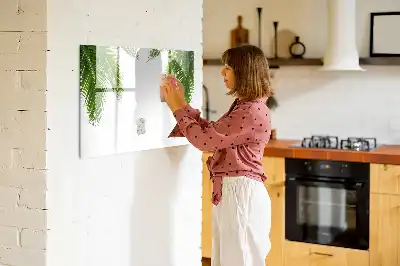 Magnetisk tavla med penna palmblad