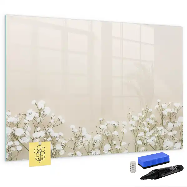 Magnetisk rittavla med motiv av blommande blommor