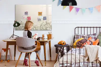 Magnetisk rittavla med motiv av blommande blommor