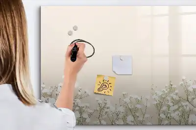 Magnetisk rittavla med motiv av blommande blommor