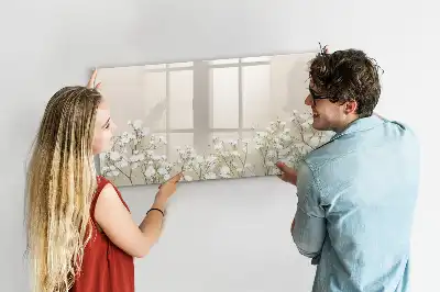 Magnetisk rittavla med motiv av blommande blommor