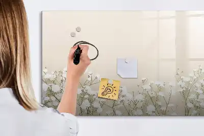 Magnetisk rittavla med motiv av blommande blommor