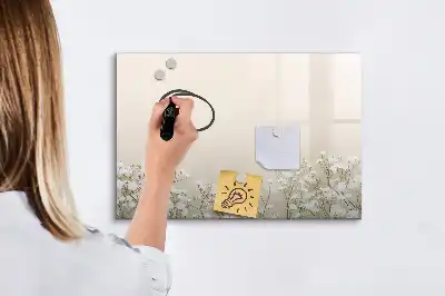 Magnetisk rittavla med motiv av blommande blommor