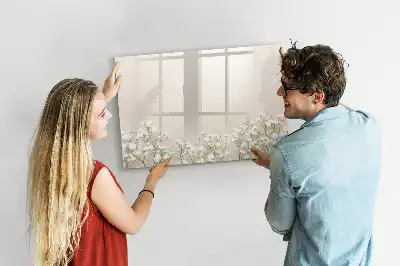 Magnetisk rittavla med motiv av blommande blommor