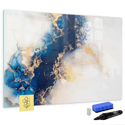 Magnetisk skrivtavla med penna marmormönstrad