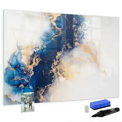 Magnetisk skrivtavla med penna marmormönstrad