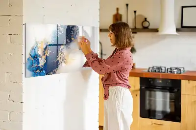 Magnetisk skrivtavla med penna marmormönstrad