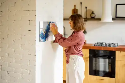 Magnetisk skrivtavla med penna marmormönstrad