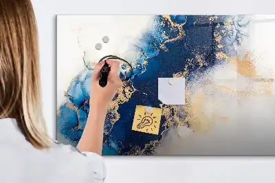 Magnetisk skrivtavla med penna marmormönstrad
