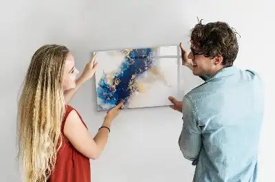 Magnetisk skrivtavla med penna marmormönstrad