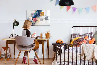 Magnetisk skrivtavla med penna marmormönstrad