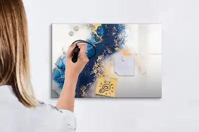 Magnetisk skrivtavla med penna marmormönstrad