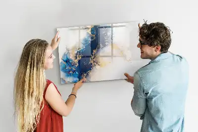 Magnetisk skrivtavla med penna marmormönstrad