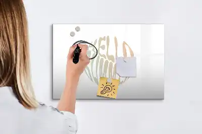 Magnetisk tavla med penna med texten Hej sommar