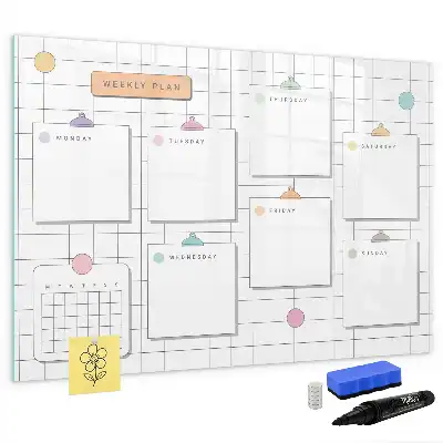 Magnetisk rittavla veckoschema