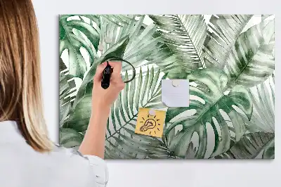 Magnetisk tavla med penna och växtbladsmotiv