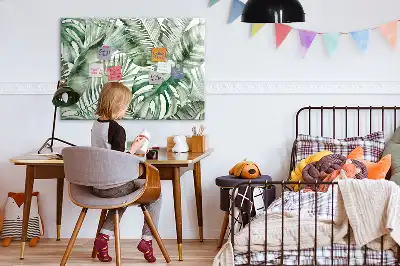 Magnetisk tavla med penna och växtbladsmotiv