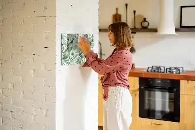 Magnetisk tavla med penna och växtbladsmotiv