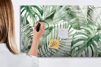 Magnetisk tavla med penna och växtbladsmotiv