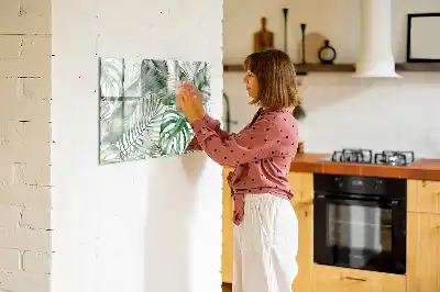 Magnetisk tavla med penna och växtbladsmotiv