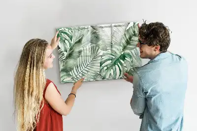 Magnetisk tavla med penna och växtbladsmotiv