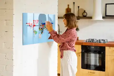 Magnetisk rittavla karta med flaggor