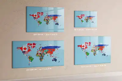 Magnetisk rittavla karta med flaggor