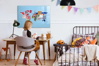 Magnetisk rittavla karta med flaggor
