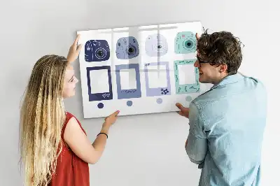 Magnetisk tavla med penna polaroidramar