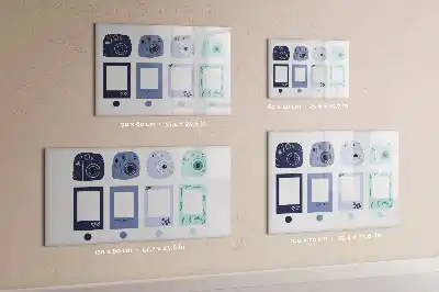 Magnetisk tavla med penna polaroidramar
