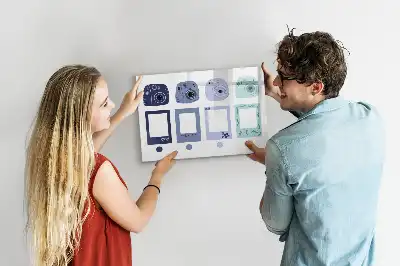 Magnetisk tavla med penna polaroidramar