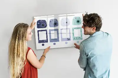 Magnetisk tavla med penna polaroidramar