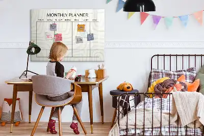 Månadsplanerare magnetisk tavla med penna
