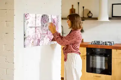 Magnetisk rittavla med dekorativt blommotiv
