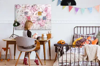 Magnetisk rittavla med dekorativt blommotiv