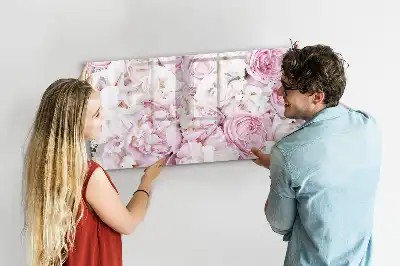 Magnetisk rittavla med dekorativt blommotiv
