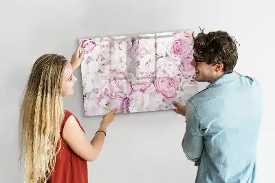 Magnetisk rittavla med dekorativt blommotiv