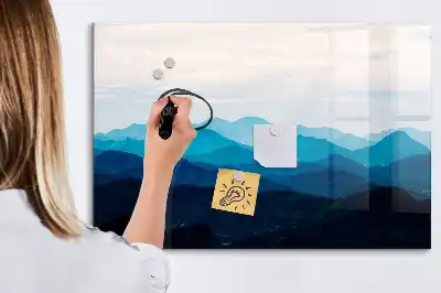Magnetisk tavla med penna och akvarellvatten-motiv