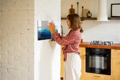 Magnetisk tavla med penna och akvarellvatten-motiv
