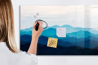 Magnetisk tavla med penna och akvarellvatten-motiv