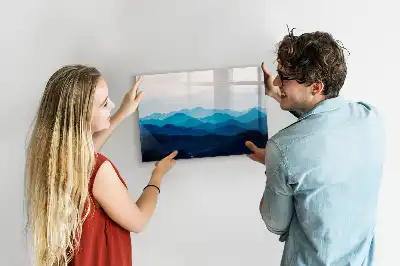 Magnetisk tavla med penna och akvarellvatten-motiv