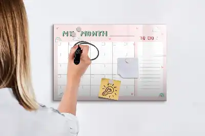 Magnetisk rittavla månadsplanerare för barn